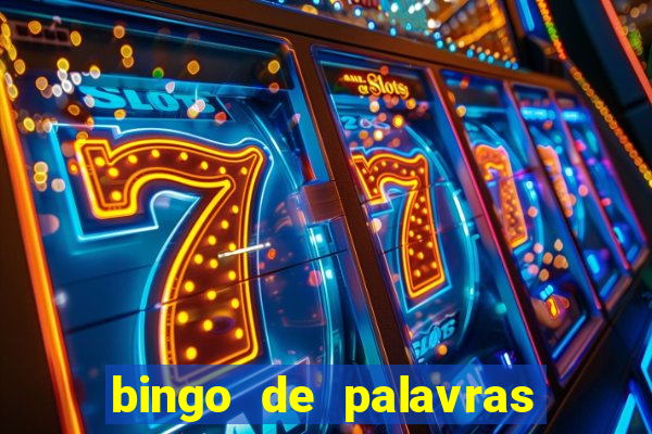 bingo de palavras 3 ano