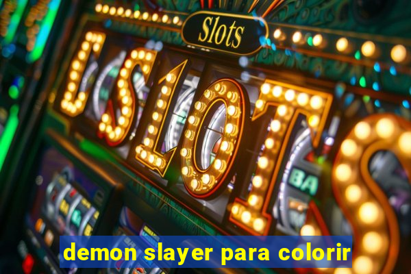 demon slayer para colorir